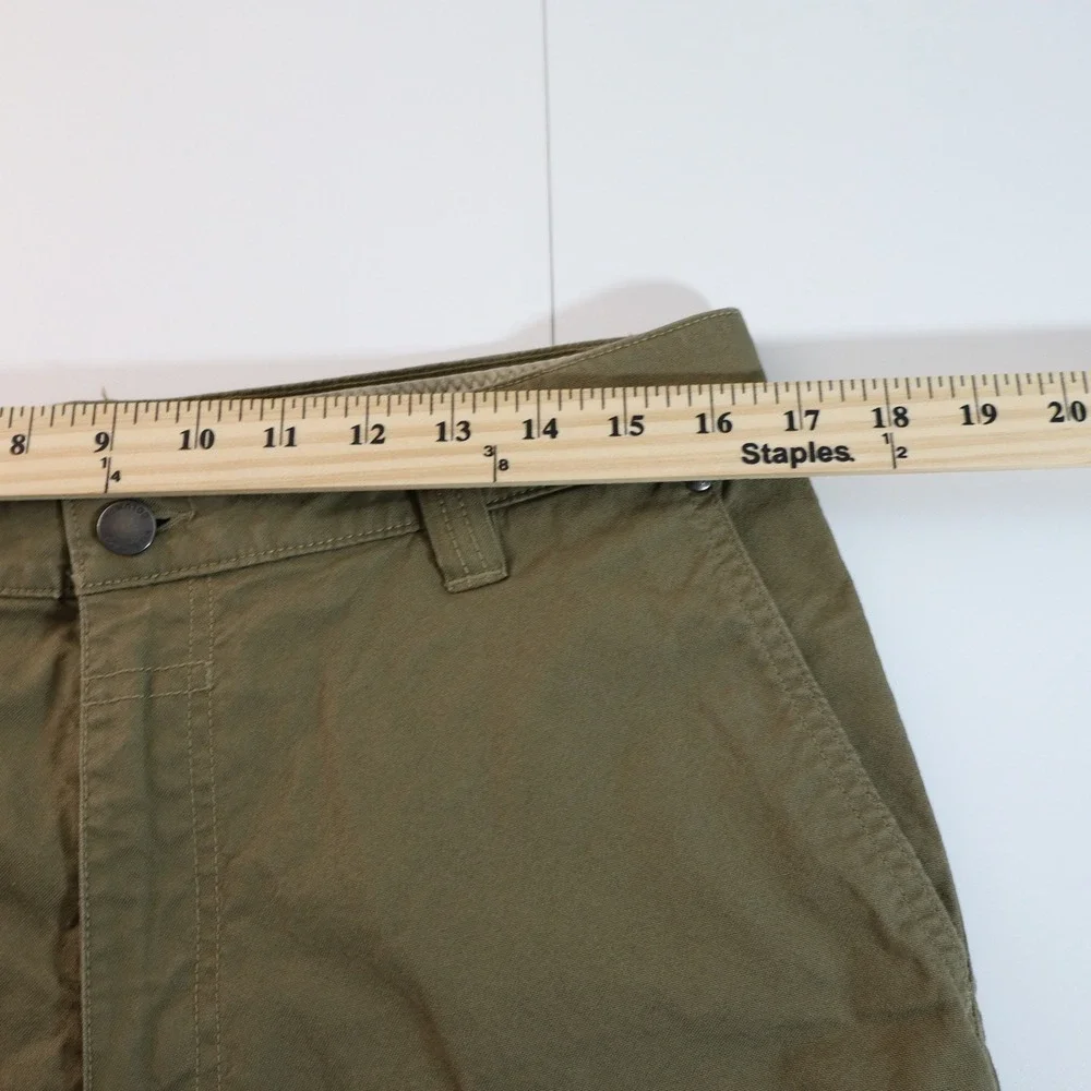 Columbia Mens Regular Fit Utility Shorts Olive Green 33W 8L AM0184 Stretch Twill
